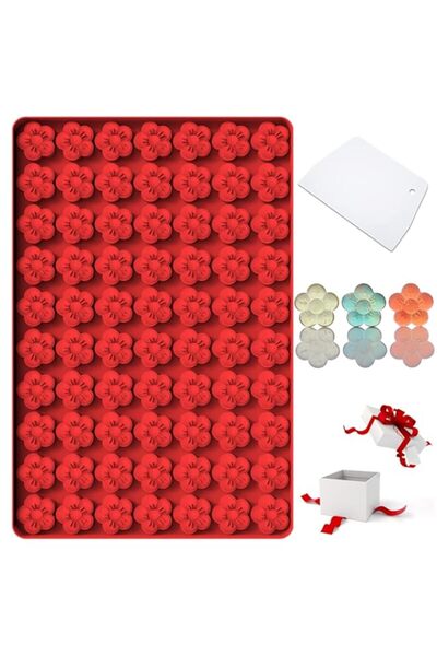 Generic قالب سيليكون على شكل زهرة برقوق صغيرة، قوالب زهور بها 70 تجويفًا لصنع...