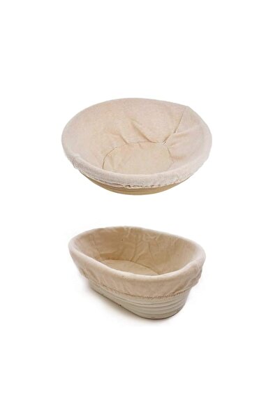 Generic مجموعة من 2 سلة خبز بانتون - دائرية 9 بوصة وبيضاوية 10 بوصة، لخبز الع...