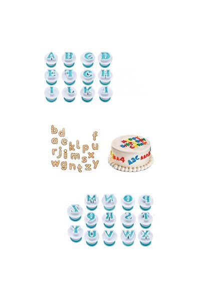 Generic Sweet seven Fondant Icing Alphabet Cookie Stamps and Letter Cutters -...