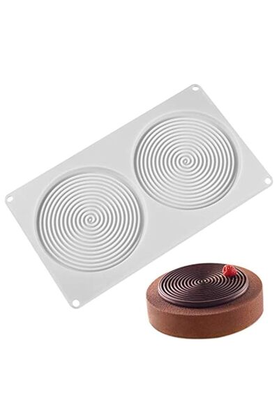 Generic قالب سيليكون حلزوني الشكل من دارنيل نحميا، 6 فتحات، قوالب كيك ثلاثية ...