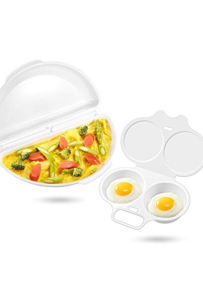 Generic ELECDON Egg Poacher and Omelet Pan for Microwave, 2 Cavity for Perfec...