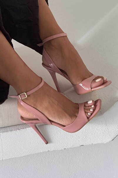 AYAKKABI PRENSİ Zach Ankle Strap Dried Rose Patent Leather