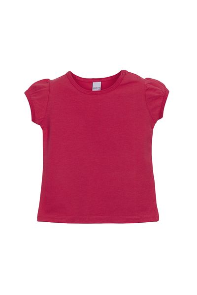 LOVETTI Dark Fuchsia Basic Baby Girl Snap Neck Watermelon Sleeve T-Shirt
