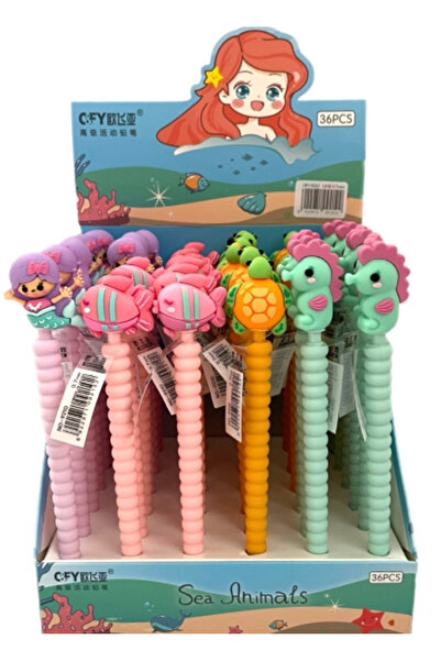 Modellino 36 Adetli Paket Toptan 9210 No Deniz Kızı Kaplumbağa Balık Deniz Atı 07 Uçlu Versatil Kalem