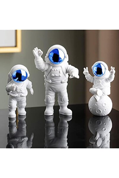 Generic زينة رائد فضاء من ELECDON، 3 قطع من تماثيل رائد الفضاء، نموذج تماثيل ...