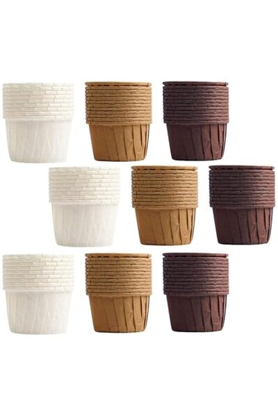 Generic ELECDON 150 قطعة من أكواب الخبز للاستخدام مرة واحدة، قوالب الكعك الصغ...