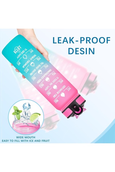 SUKILO 1 L Water Bottle - Motivational Water Bottle