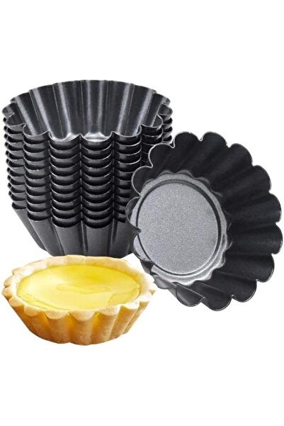 Generic قالب تارت البيض من ديلفينو، قالب كب كيك، قالب تارت صغير قابل لإعادة ا...