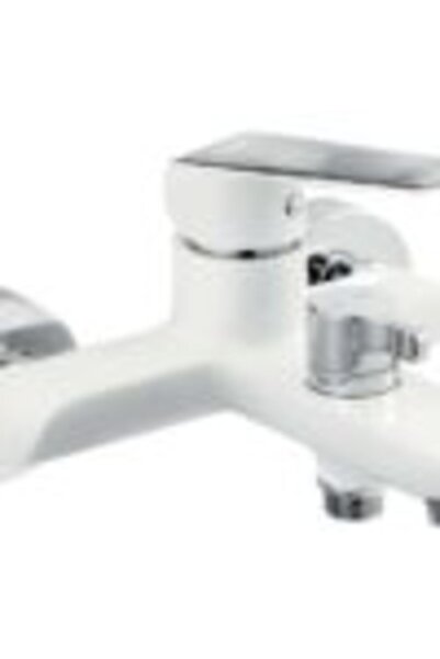 FERRO Baterie baie pentru cada Tina White, monocomanda, finisaj alb, cartus ceramic