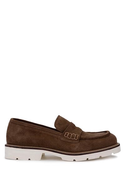 Tamer Tanca Men's Genuine Leather Cinnamon Loafer Shoes