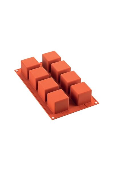 Generic SILIKOMART - SF104 - قالب كيك سيليكون مكعب 50x50 ارتفاع 50 مم