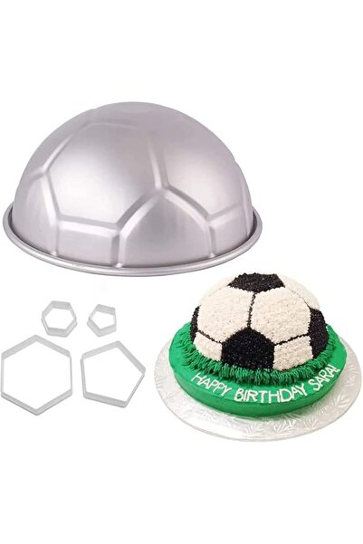 Generic قالب كيك كرة قدم 8 بوصة من زاكواس، قالب كرة قدم ثلاثي الأبعاد لأعياد ...