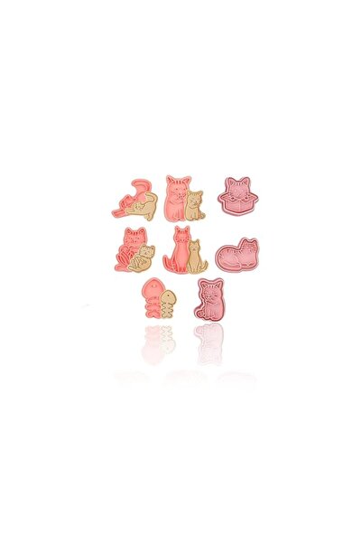 Generic مجموعة قوالب بسكويت على شكل قطة لطيفة من سويت سيفين - 8 قوالب بسكويت ...