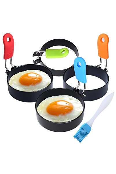 Generic يوروتشي - عبوة من 4 حلقات بيض من الفولاذ المقاوم للصدأ للقلي والتشكيل...