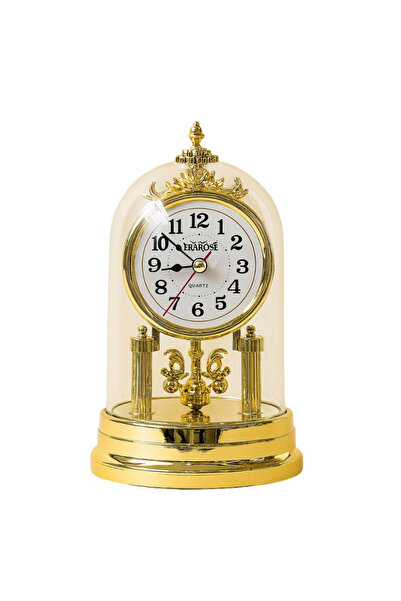 Enarose Plastik Camlı Fanuslu Masa Saati