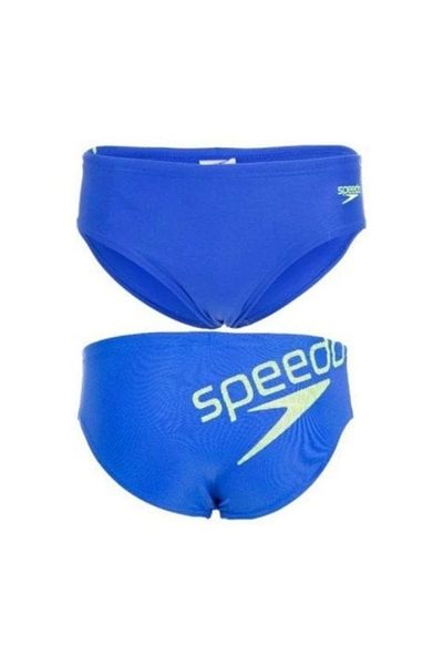 SPEEDO Endurance 10 Boy's Slip Swimmer Swimsuit Blue-Yellow