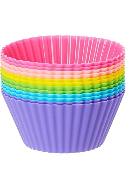 Generic SKY-TOUCH Silicone Cupcake Liners 12Pcs, Reusable Baking Cups Non-Sti...