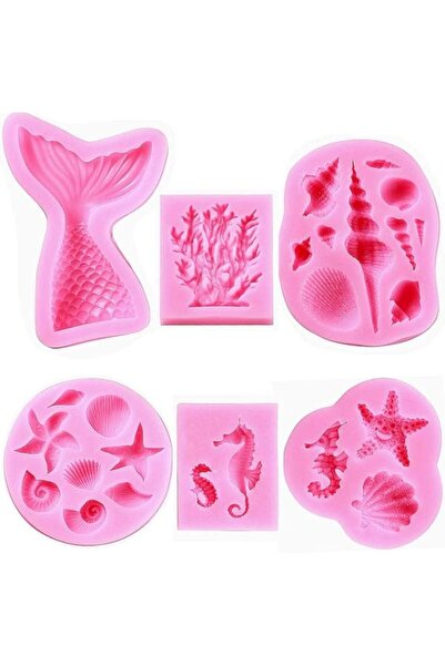 Generic قالب سيليكون فوندان بتصميم صدفة بحرية من SYOSI، مصنوع من السيليكون، م...