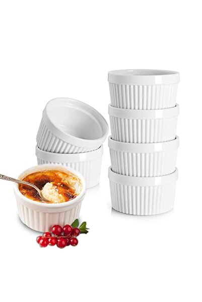 Generic ELECDON 6.5CM White Porcelain Ramekins, 85ML Baking Cups for Souffle,...