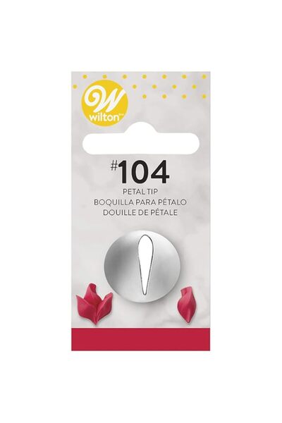 Generic طرف تزيين الكيك بتلات بتلات من ويلتون، رقم 104، فضي، OSFA