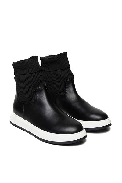 Bestello Laceless Stretch Elastic Thermo Sole Flat Boots 332-23136 Women's Boots
