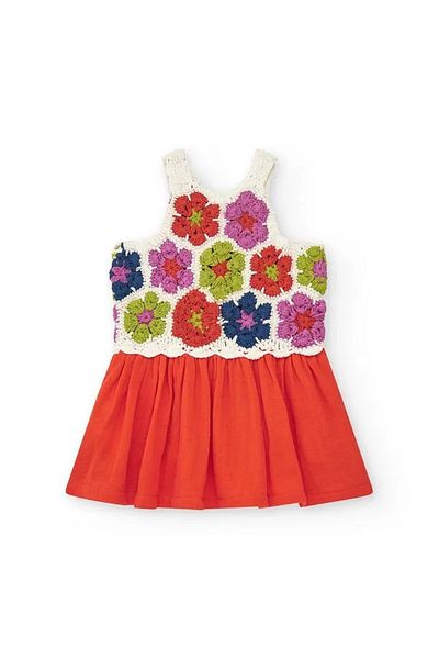 Tuc Tuc Girl's Crochet Floral Dress