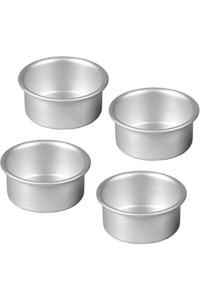 Generic مجموعة قوالب الكيك المصنوعة من الألومنيوم من X Spring، 4 قطع، مقاس 4 ...