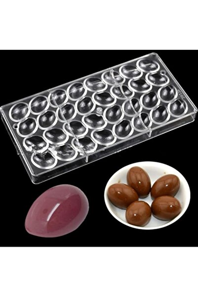 Generic قالب حلوى الشوكولاتة على شكل بيضة بيضاوية الشكل من HAPYLY مكون من 32 ...