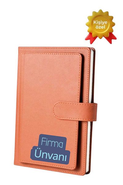 Copyder Wholesale Promotion 40 Pcs Firm Badge Printed Tab Color Leather Hard Cover Wallet Compartment Notebook