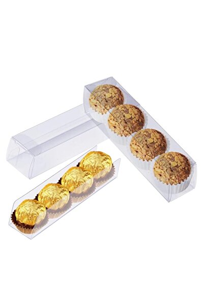 Generic pakiper Clear Favor Boxes,Chocolate Macaron Gift Boxes with Inserts,50 PCS Clear PET Plastic Gift F