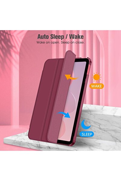 m.tk moveteck İpad 11. Nesil A16 11inç/10.nesil 10.9inç 2025 Uyumlu Kılıf Flip Cover Kalem Bölmeli Pc Case