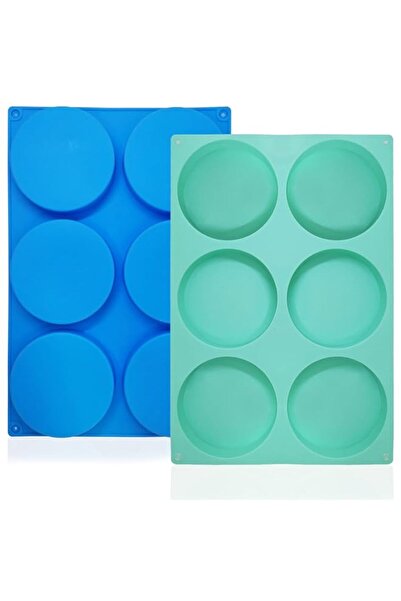 Generic FineGood 2 Pack 6-Cavity Resin coaster Moulds, Round coaster Mould fo...