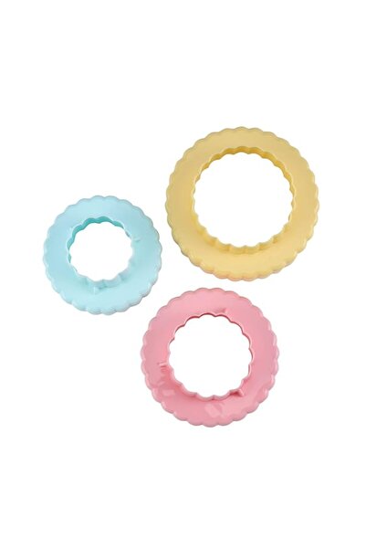 Generic قاطع كوكيز دائري مزدوج الجوانب من رويال فورد، 3 قطع، مقاس 1×36، فضي