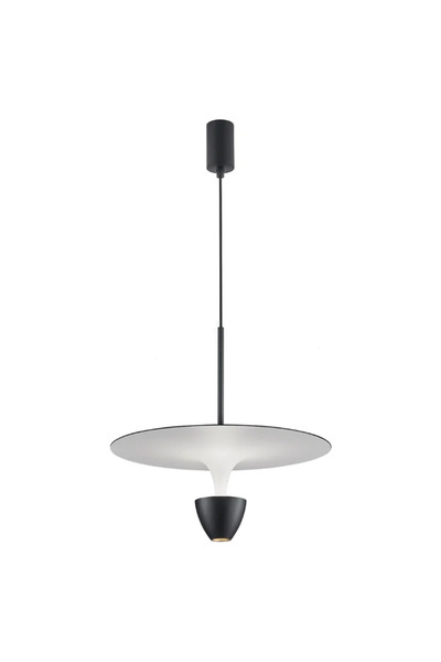 LUXXO Candelabru echipat cu LED, 9W+3W, 4000K, corp metal, negru, diametru 55...