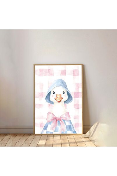 Dekorsiahome Pictură pentru cameră pentru copii cu rama din lemn dintr-o buca...