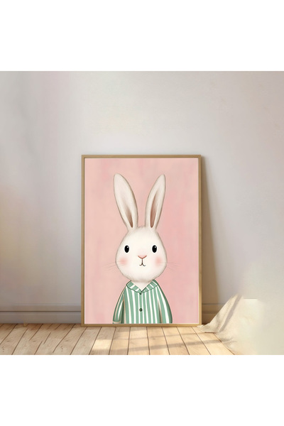 Dekorsiahome Pictură pentru cameră pentru copii cu rama din lemn dintr-o buca...