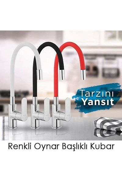 CPU ELEKTRONİK Flexible Bendable Colorful Silicone Movable Head Faucet Mixer Head Kubar