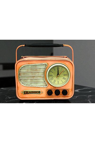 Kuzey Tacı Ceas de masă cu design nostalgic de radio, cu caracteristică specială, special pentru iubitorii de vintage, VIP