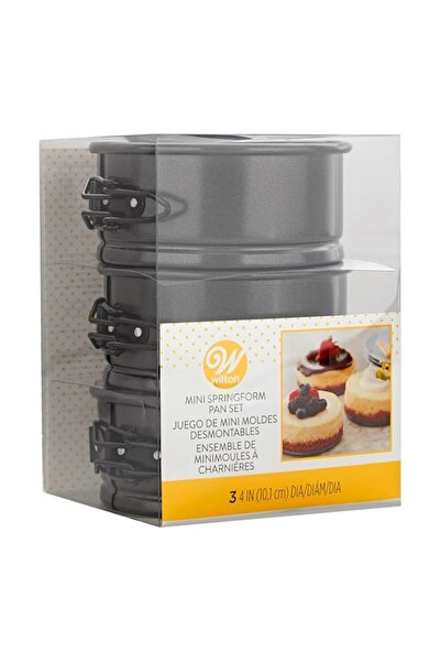 Generic مجموعة قوالب خبز ويلتون ميني سبرينج فورم، غير لاصقة، 10.2 سم (4 بوصات...
