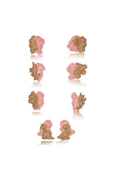 Generic مجموعة قوالب بسكويت على شكل ديناصور ثلاثي الأبعاد من Sweet Seven Crea...