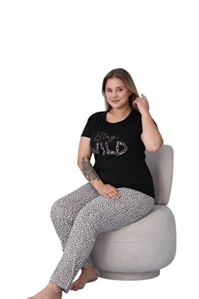 Emir Store Plus Size Women's Pajama Set Short Sleeve Six Long. # Bigsize Cotton