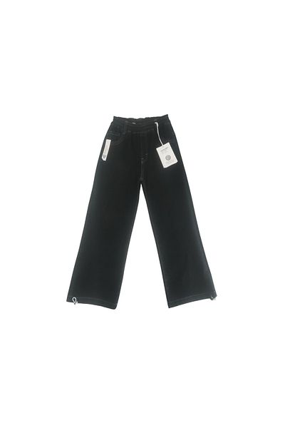 BAYHAS Wide Leg Girls' Jeans Trousers with Elastic Waist