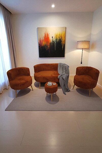 Genel Markalar Summer Çay Seti Koltuk Takımı Puf Berjer Ofis Balkon Cafe Bahç...