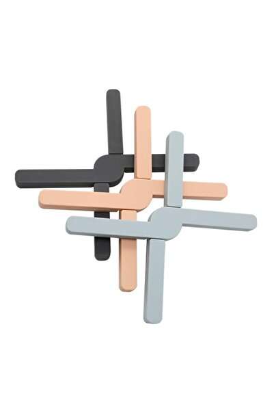 Generic مجموعة من 3 قطع من حوامل أواني الطعام السيليكونية السميكة غير القابلة...