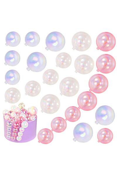 Generic MAKINGTEC 60 قطعة من كرات تزيين الكيك وكرات الفقاعات والبالونات الصغي...