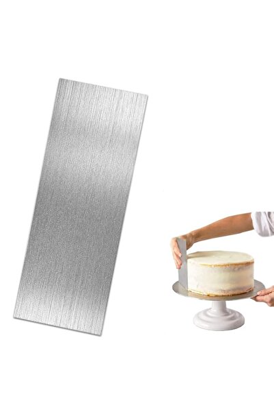Generic مكشطة كعكة من الفولاذ المقاوم للصدأ مقاس 8.6 بوصة، مكشطة معدنية للكعك...