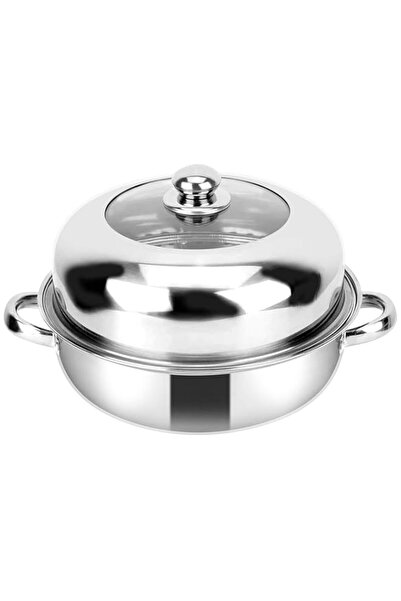Generic zaizai Steamer Pot with Glass Lid, 28CM Single Layer Stainless Steel ...