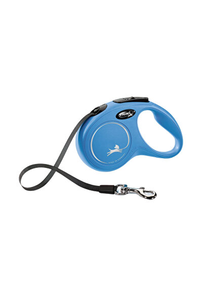 Flexi New Classic Otomatik Şerit Köpek Gezdirme Kayışı 5mt Small-Mavi