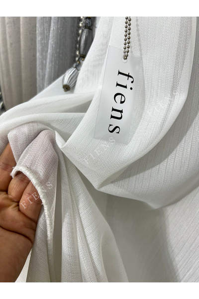 FİENS MİYA BAMBU YOĞUN DOKULU 1/3 Sık Pileli Tül Perde Ağır Gramajlı Ütü Istemeyen En Çok Satılan