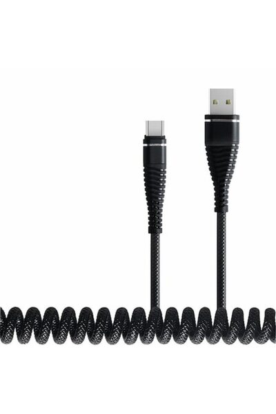 Bibilel Spiral Type-C Data/Charging Cable 1.2m Black